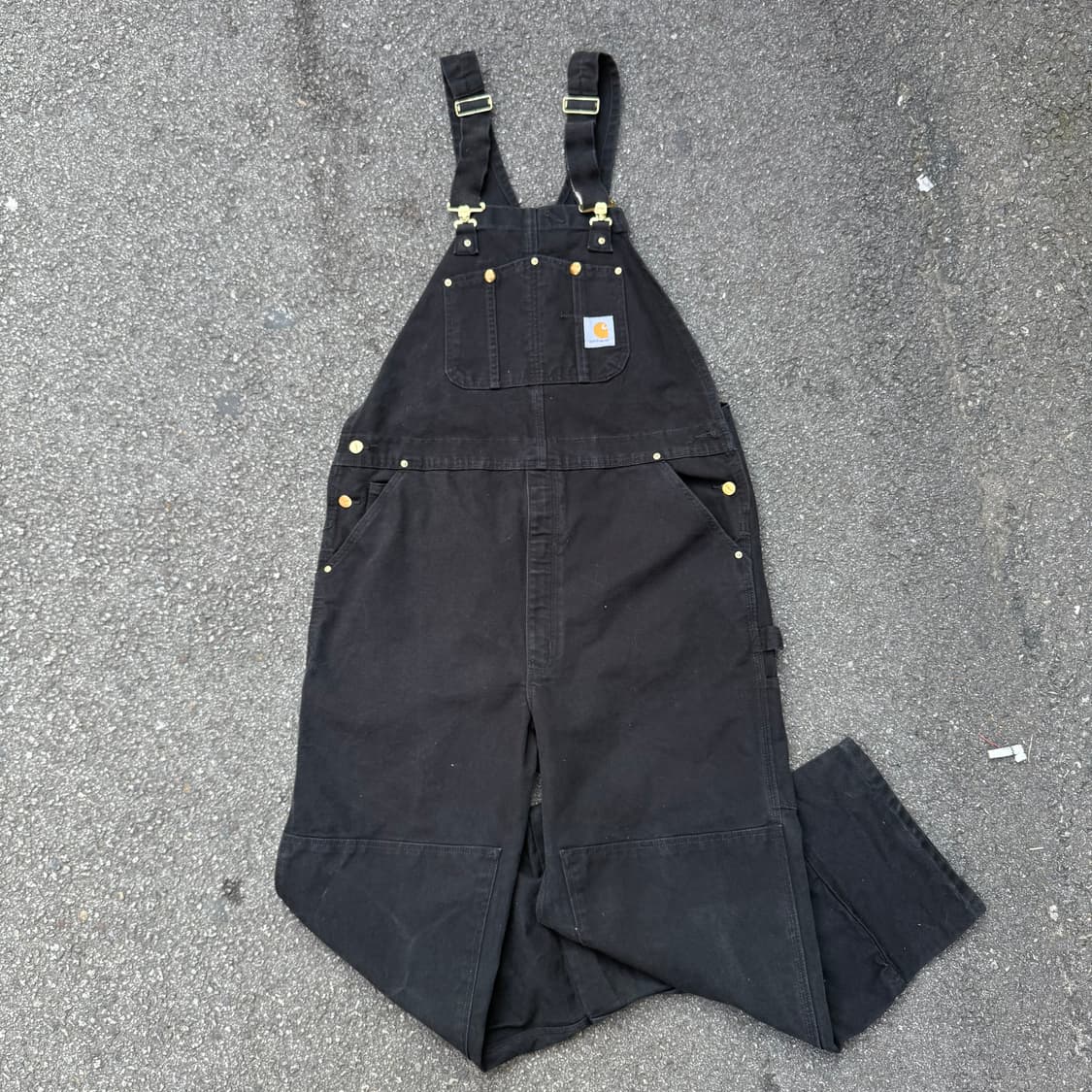 칼하트 더블니 오버롤 블랙 42x34 상품이미지1
