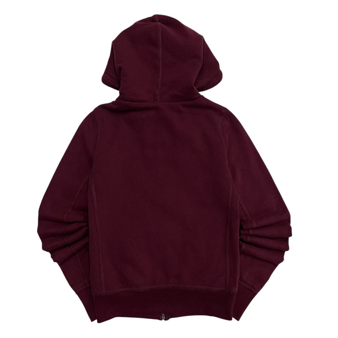 홀리스터 딱붙핏 버건디 양털 후드집업 XS 상품이미지3