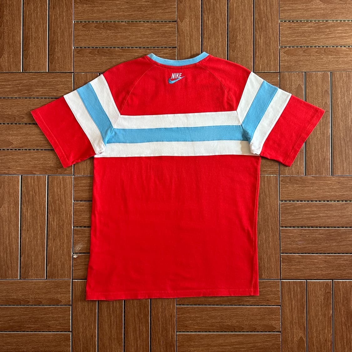 00’s Nike retro striped cotton 1/2 tee 상품이미지2