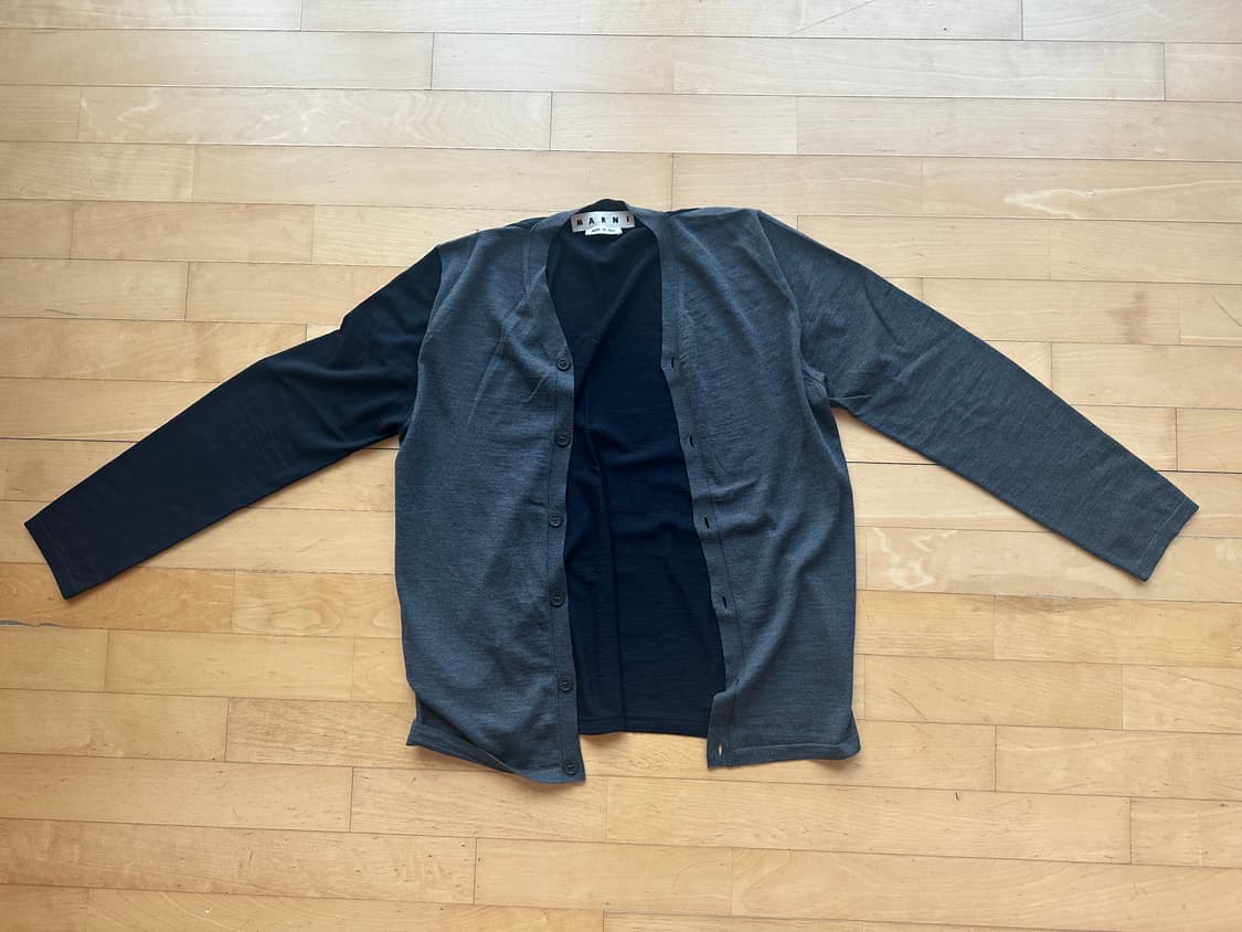 [50] 마르니 블록 배색 가디건 상품이미지1