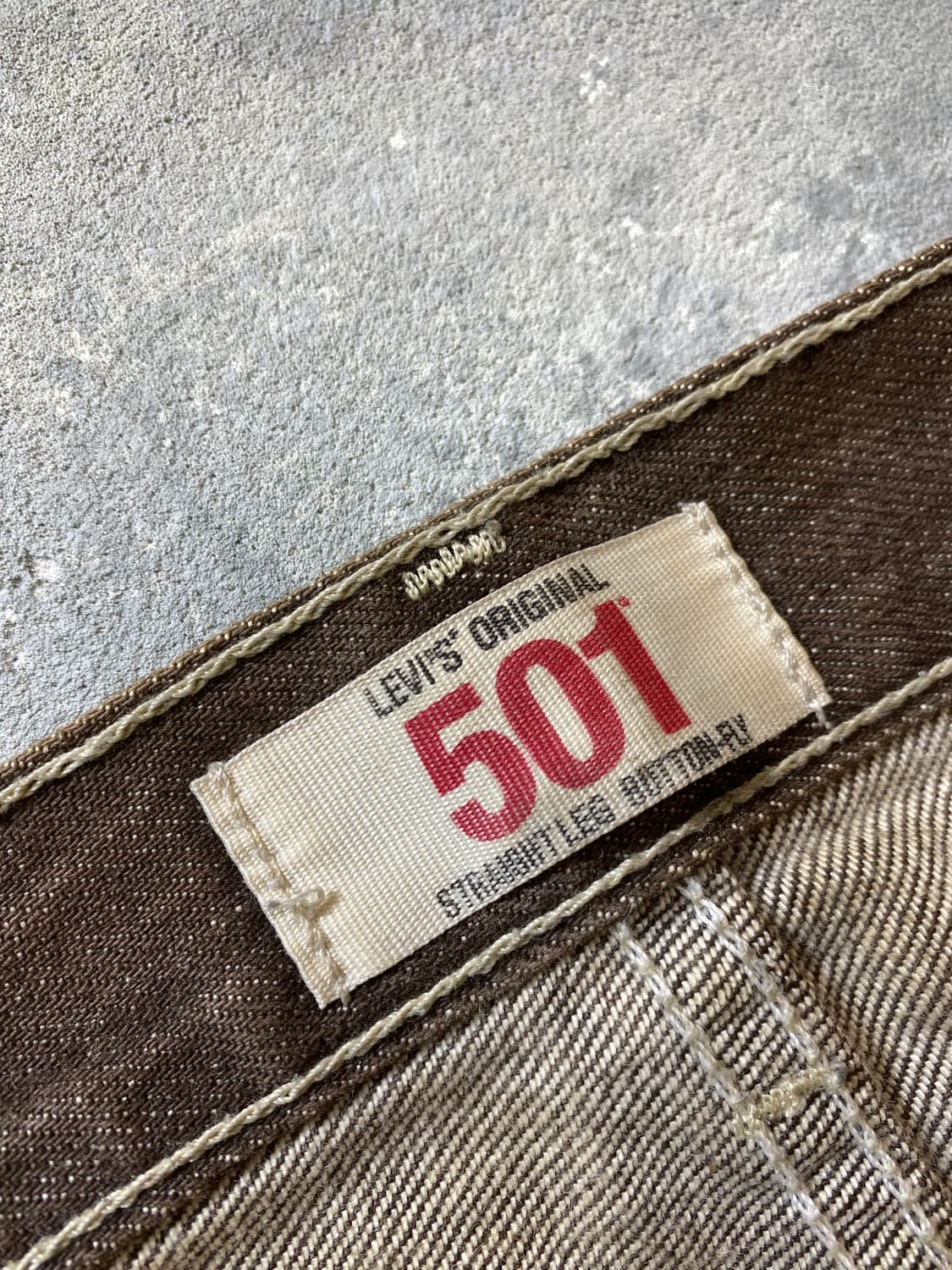 [36] 00s Levi's 501 리바이스 브라운 워시드 데님팬츠 상품이미지7