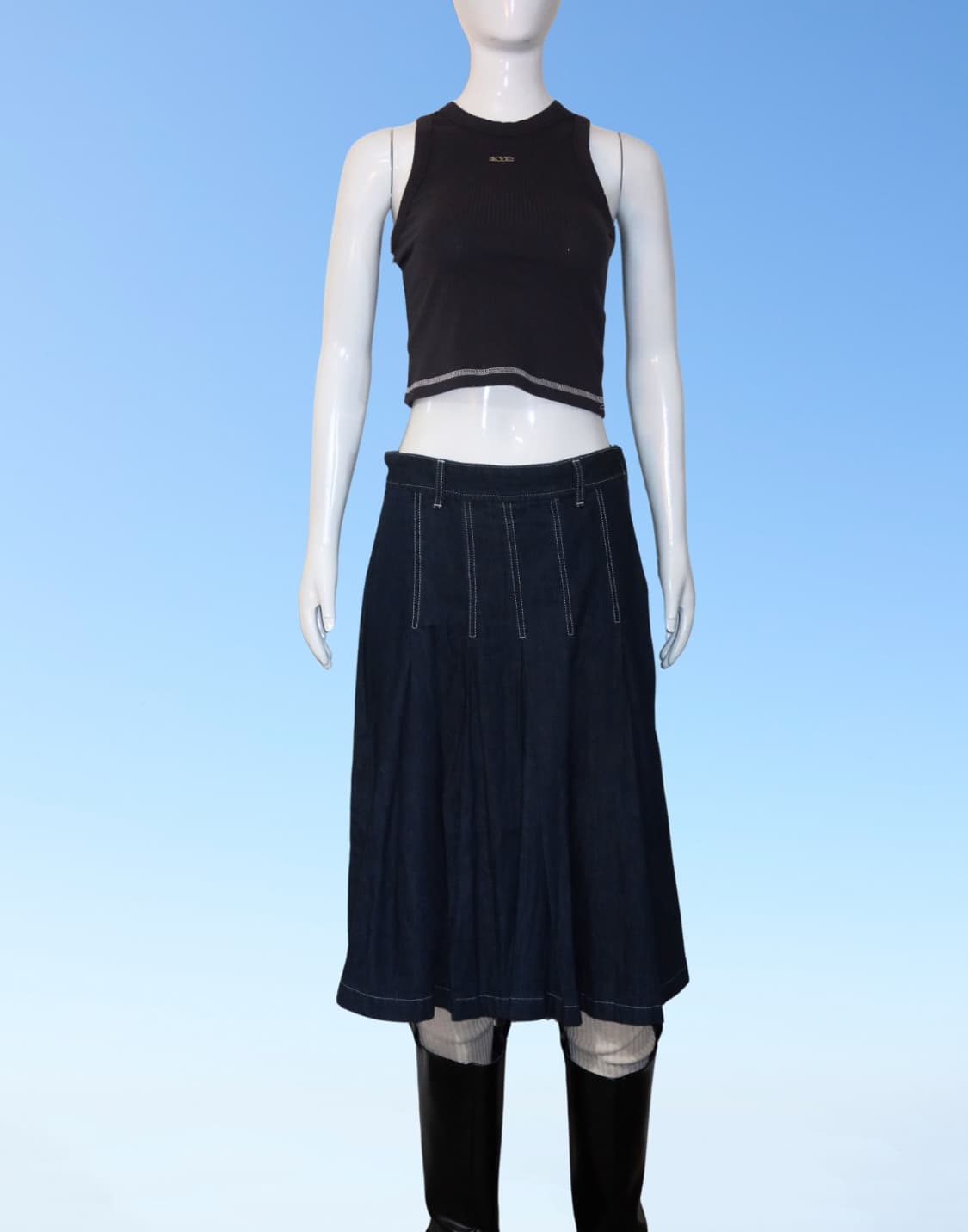 Indigo Flare Skirt 상품이미지7