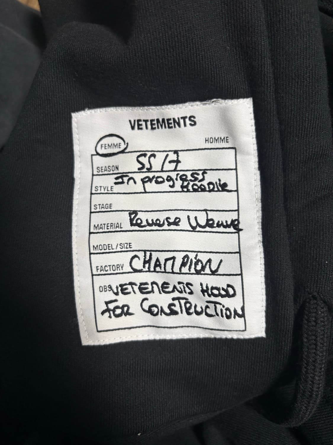 베트멍 x 챔피온 리버스위브 테이핑 후드 L 상품이미지3