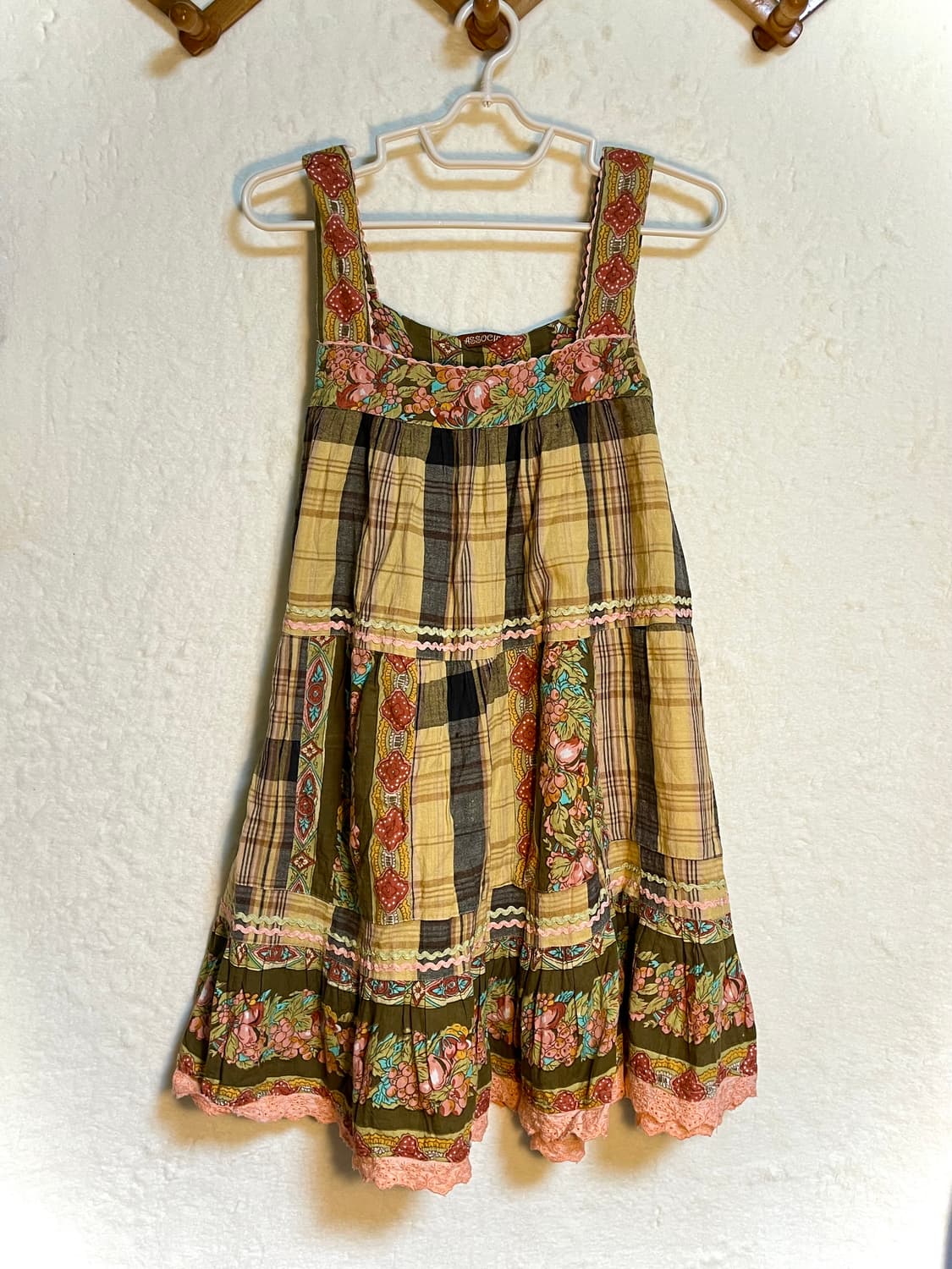 빈티지 모리걸 히피 패치 레이스 원피스 상품이미지1