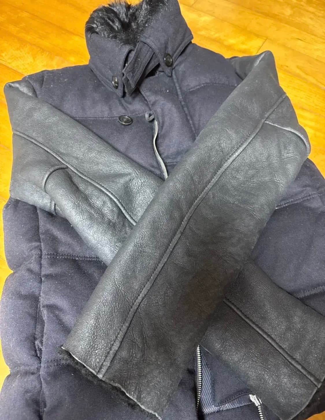 우영미 레더 자켓 상품이미지1