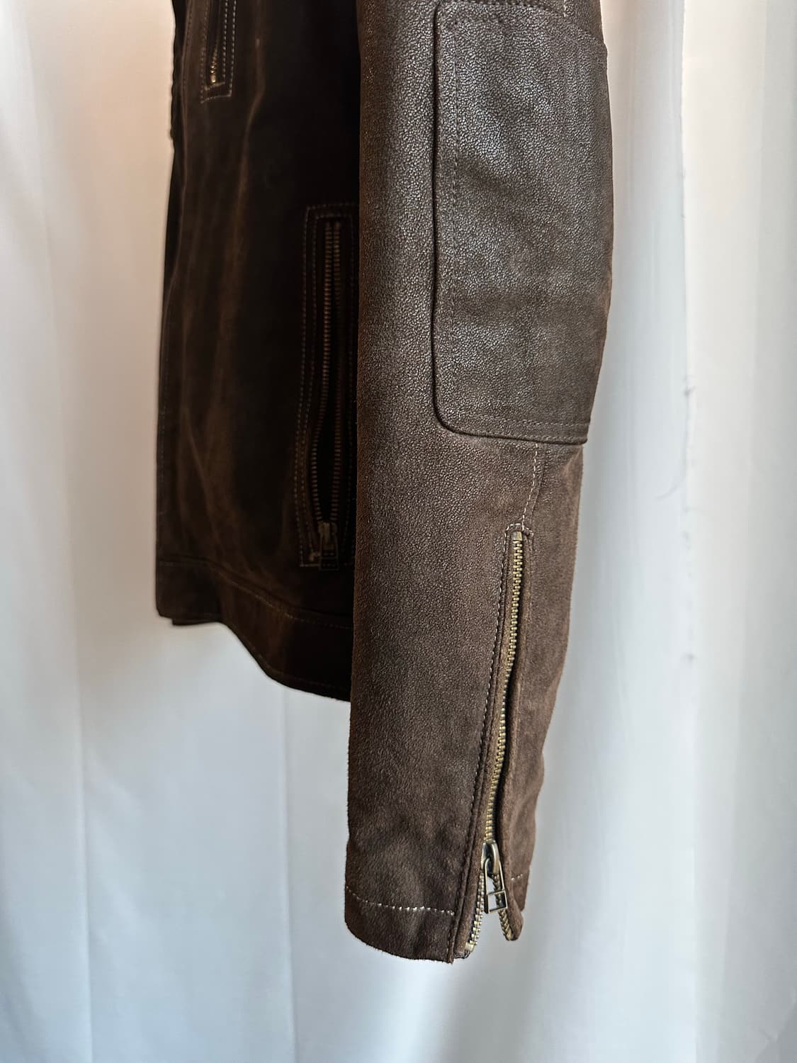 Black rivet 레더 후드 바이커 자켓 상품이미지4