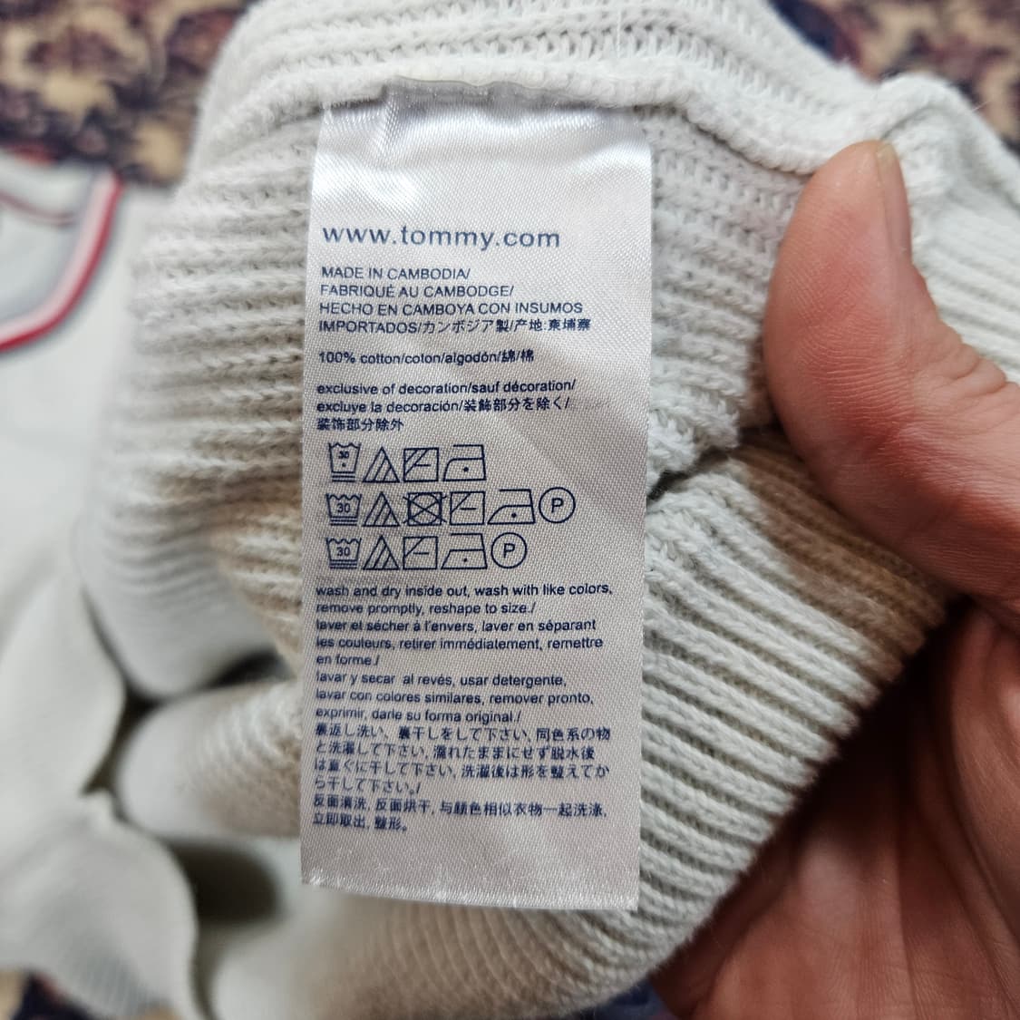타미힐피거 리브드 제네바 크르넥 니트 스웨터 M size 상품이미지6