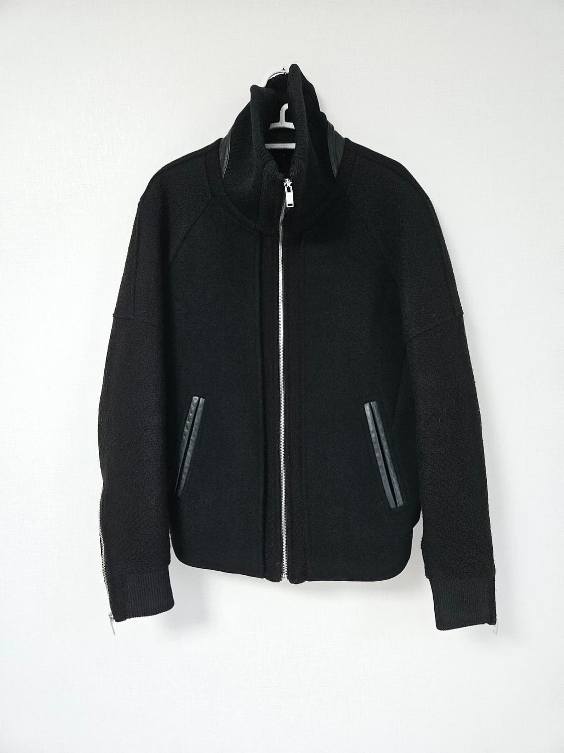 시스템옴므 SYSTEM 소가죽 니트 봄버집업 자켓 95 상품이미지1