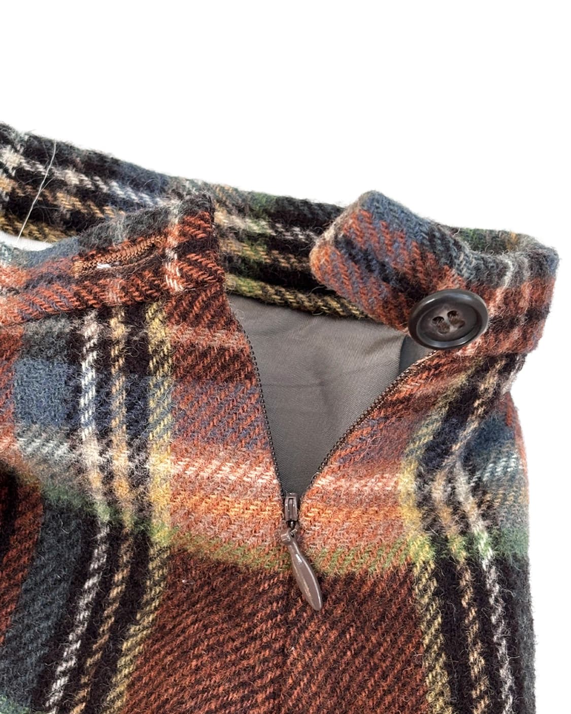 SCAPA autumn wool check midi wrap skirt 상품이미지5