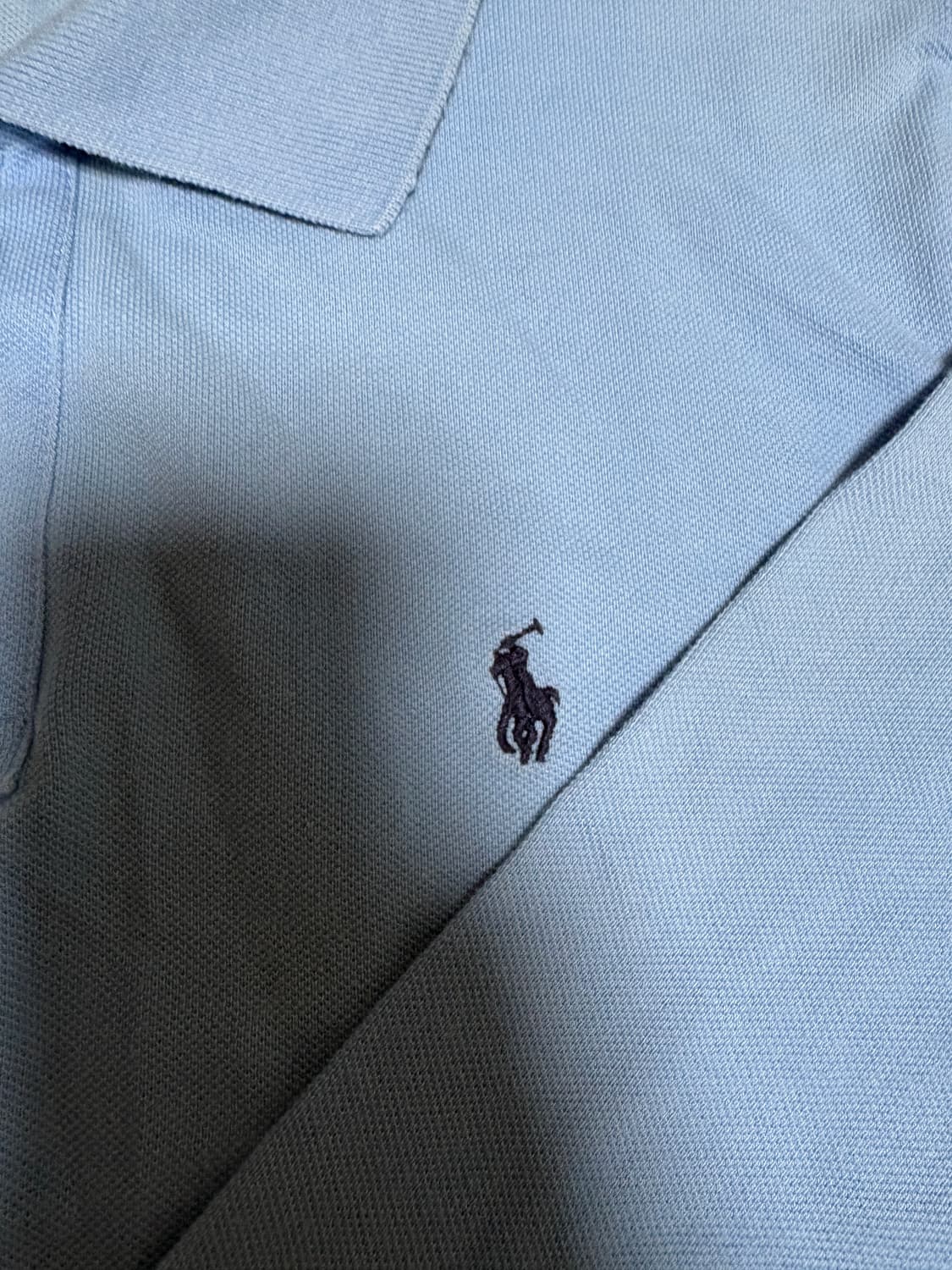 폴로 긴팔티 하늘색 상품이미지3