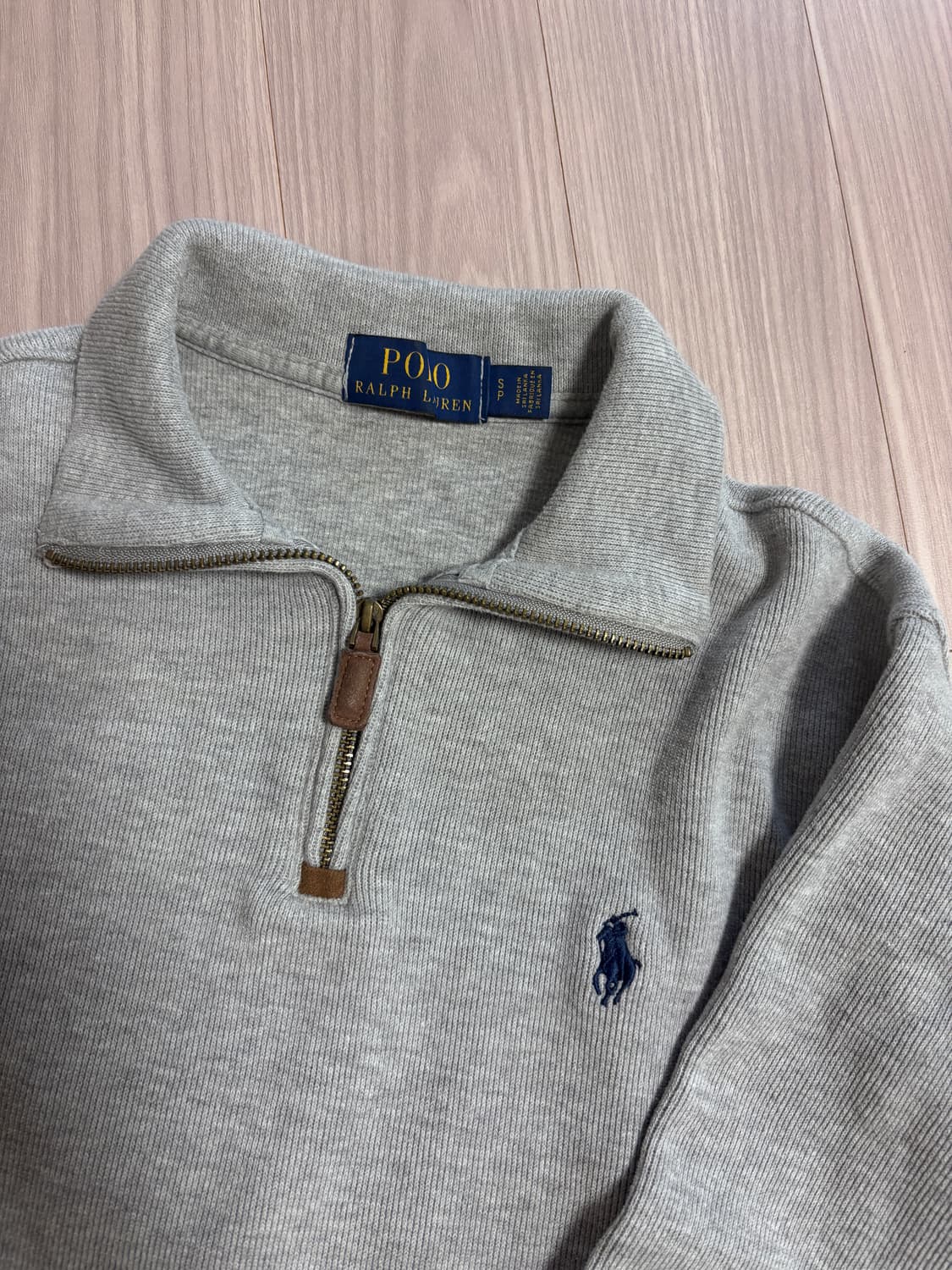 폴로 랄프로렌 반집업 니트 그레이 S 상품이미지2