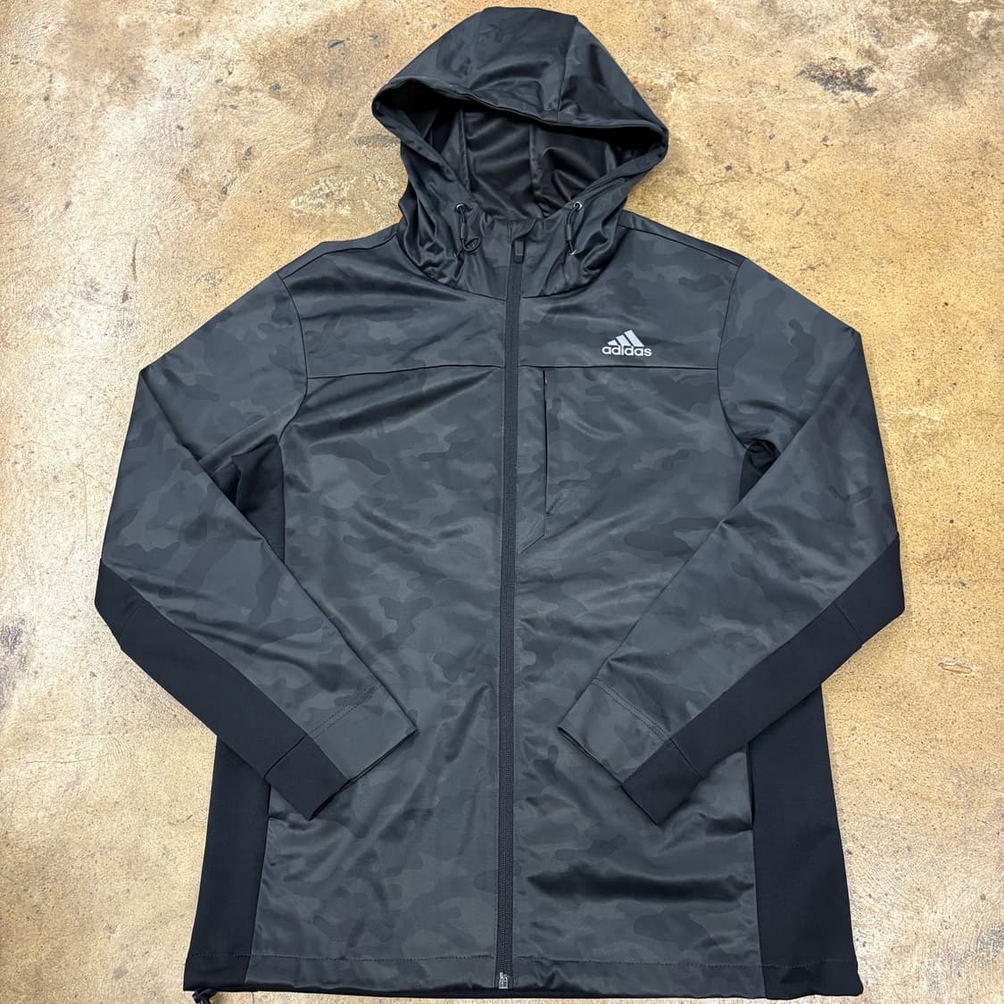 [정품/M] 아디다스 블랙 카모 후드 윈드브레이커 b18 상품이미지2