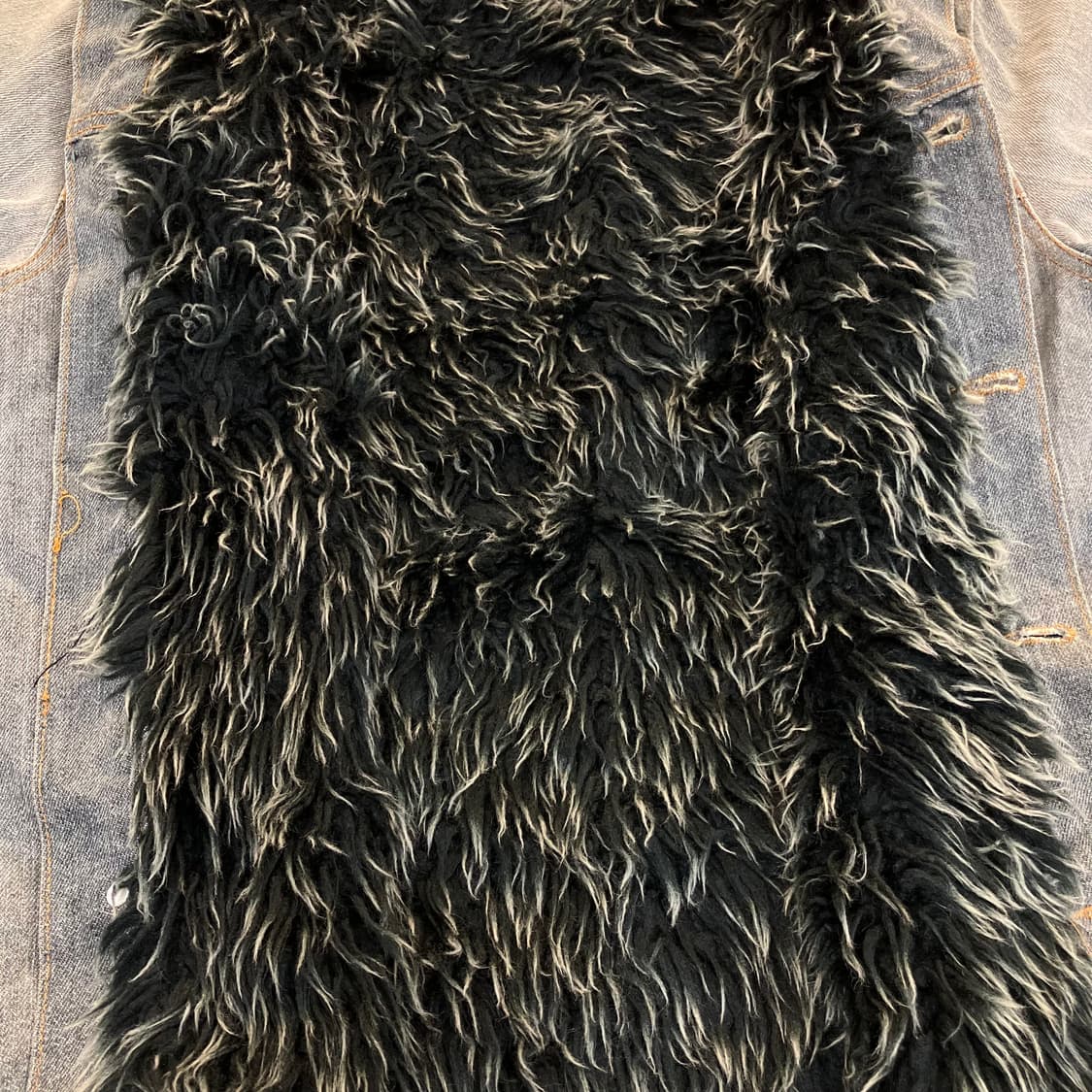 JPN VTG 빈티지 퍼 워싱 데님 자켓 M 상품이미지5