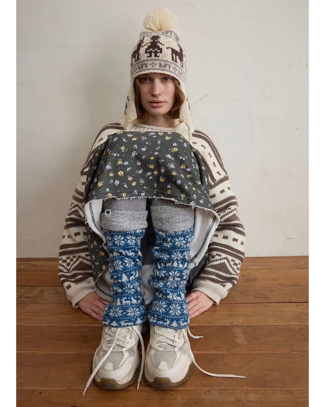 펀프롬펀> Nordic Leg Warmers, Teal Blue 상품이미지1