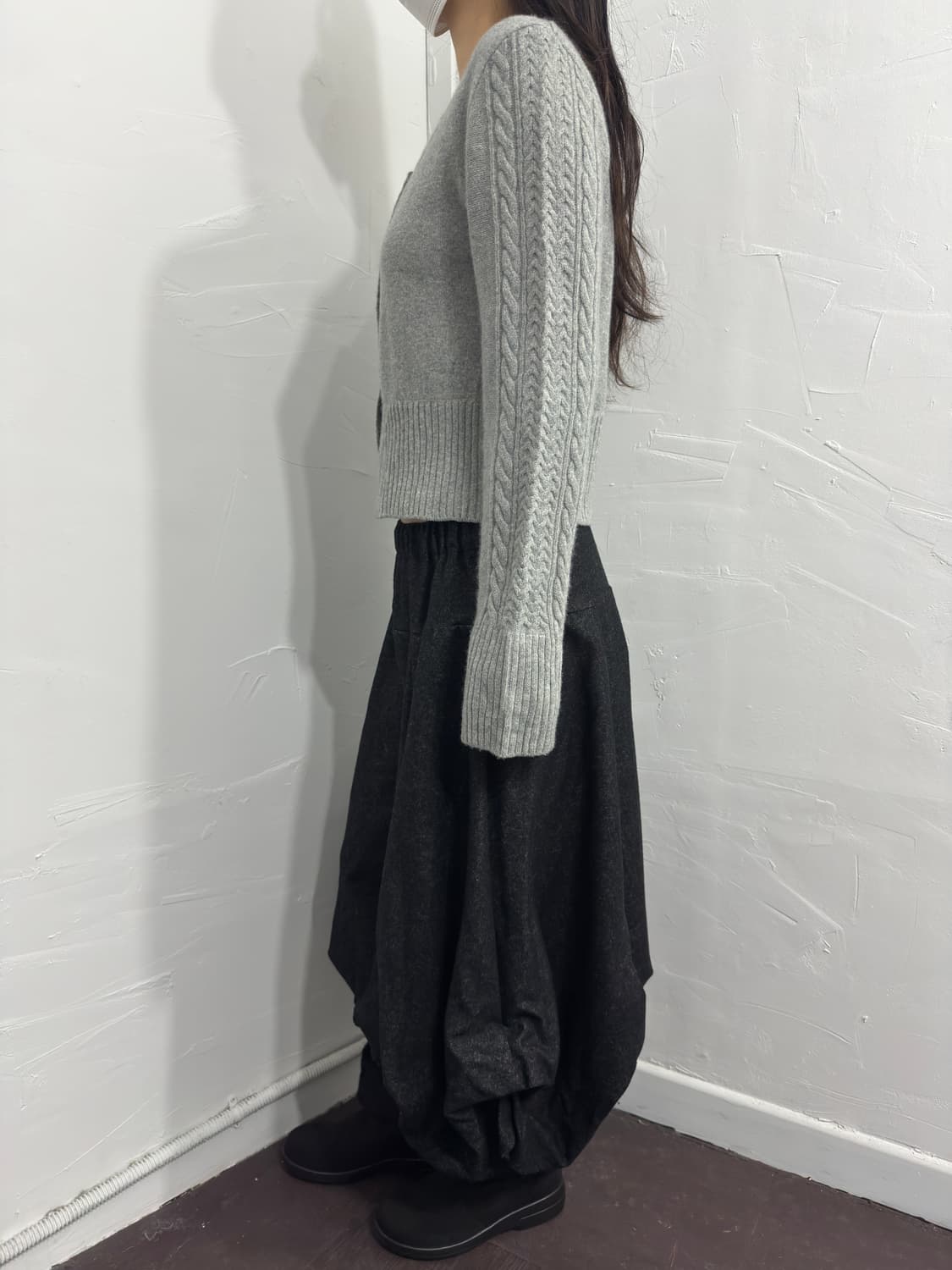 soft gray wool cardigan 상품이미지4
