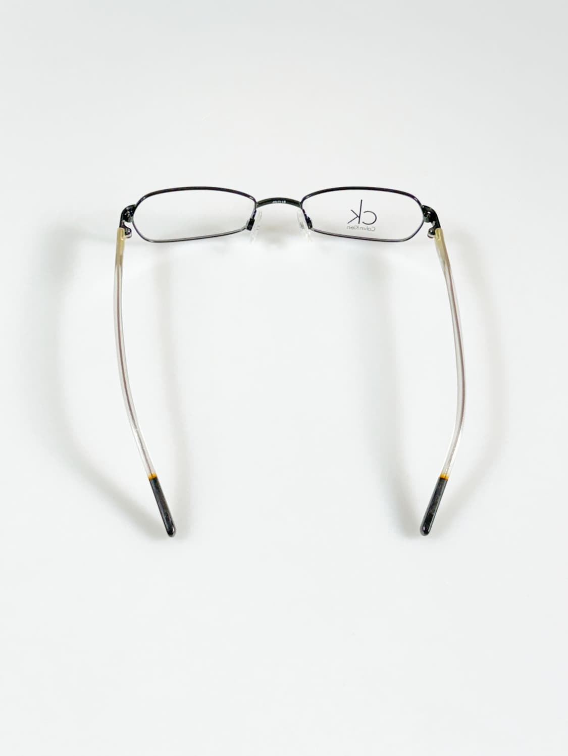 캘빈클라인 블랙 메탈 슬림 스퀘어 빈티지 안경 상품이미지5