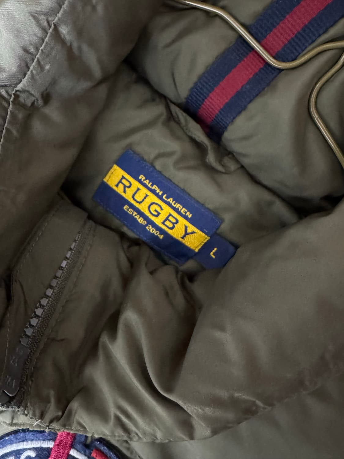 폴로 랄프로렌 빈티지 럭비라인 패딩 상태 좋음 L 상품이미지2