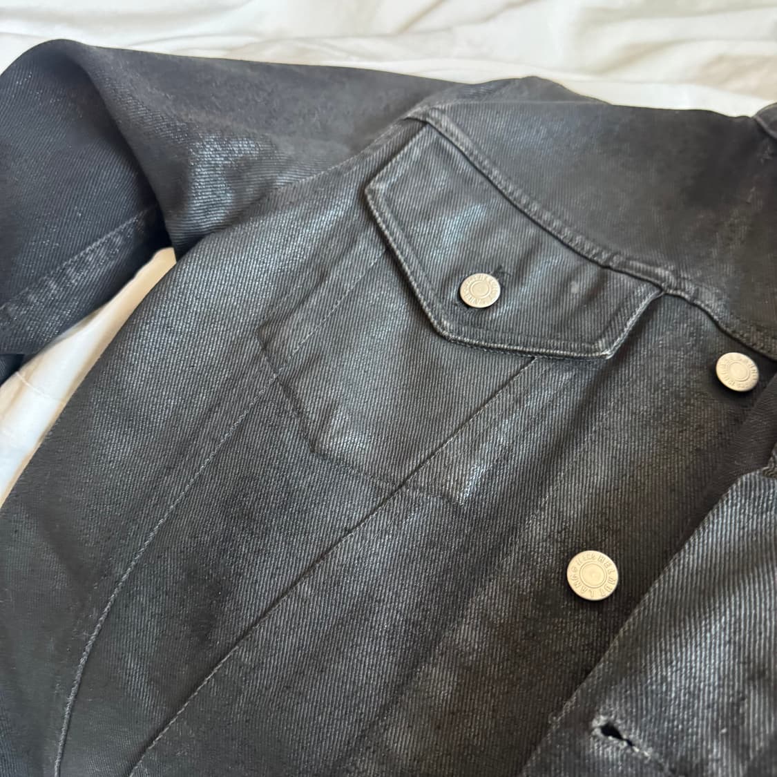 1999 helmut lang coated 트러커 상품이미지4