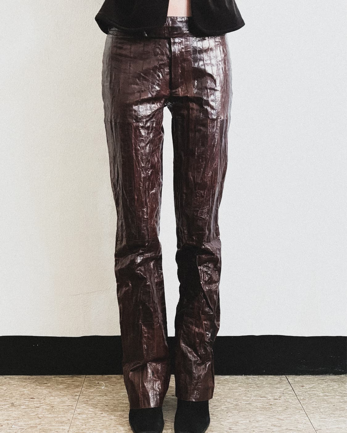 구찌 by 톰포드 01 장어가죽 플레어 레더팬츠 상품이미지2