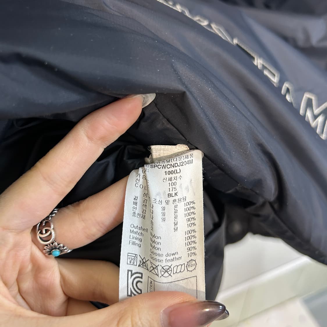 스파이더 남성 US 스키팀 구스다운 100  상품이미지3