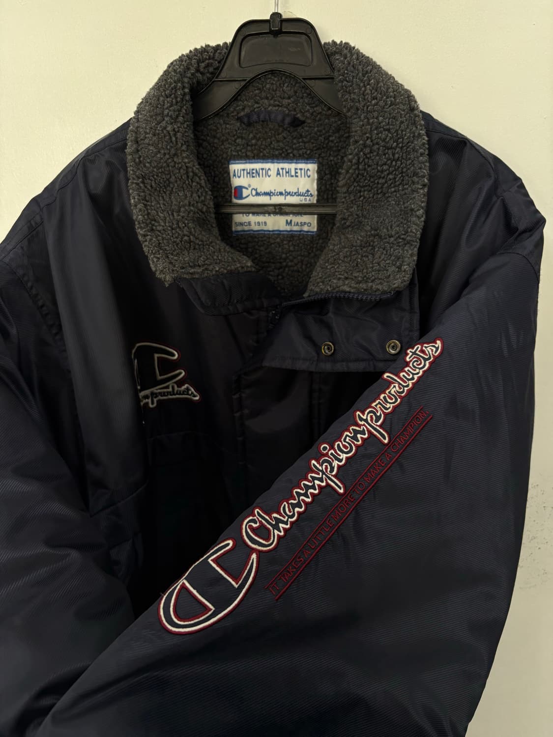 챔피온usa 백로고 양털 롱 점퍼 상품이미지4