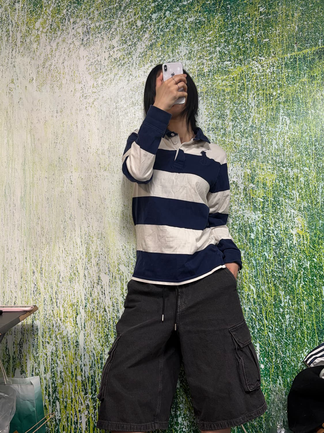 폴로 빅포니 치프키프 네이비 럭비티 스트라이프 긴팔 롱슬리브 키즈XL 상품이미지3