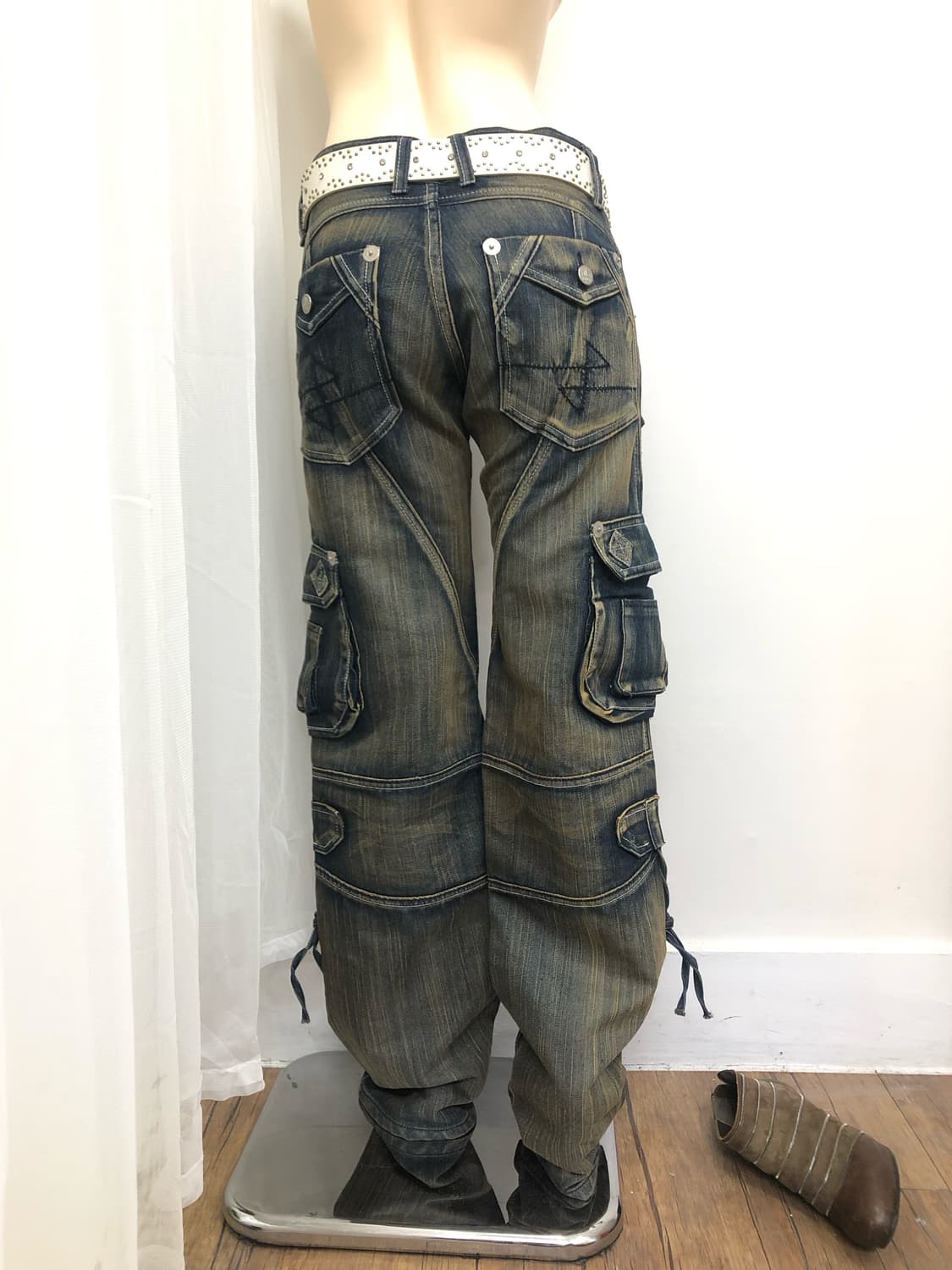 washed multi pocket cargo pants  총장 106  상품이미지2