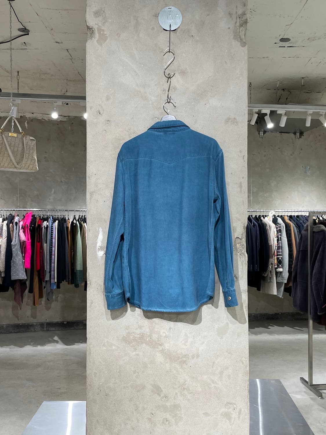 비비안 웨스트우드 앵글로마니아 아쿠아 블루 스냅 버튼 데님 셔츠 상품이미지6