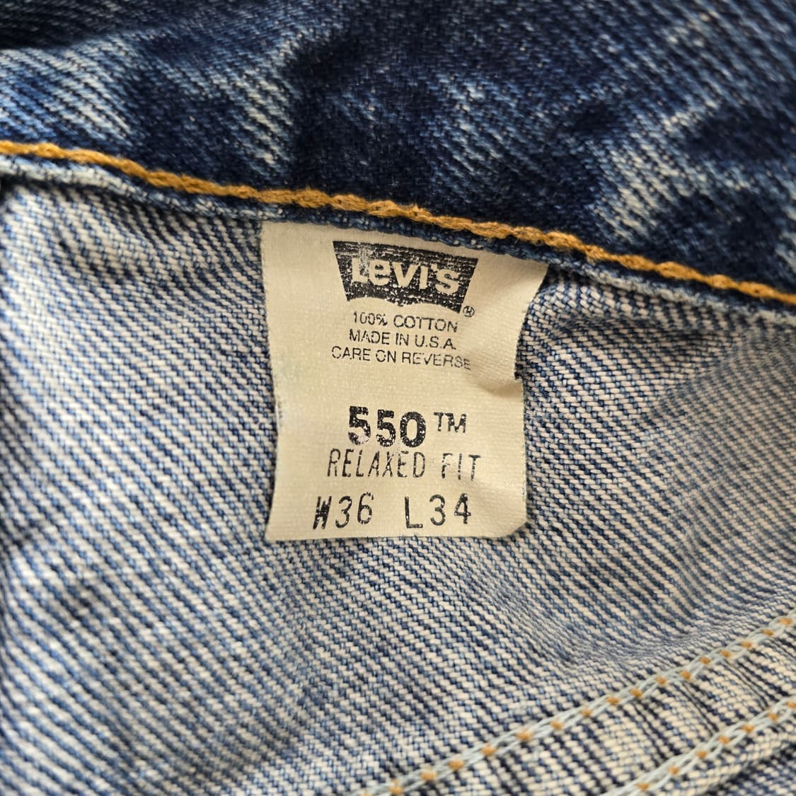 리바이스 550 미국판 테이퍼드 데님 사이즈33 R3126 상품이미지6