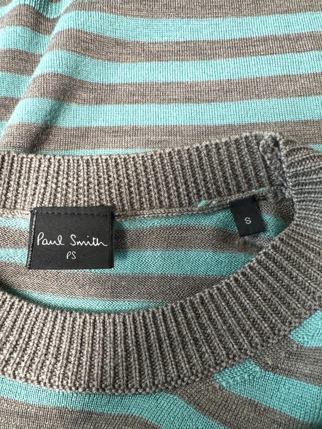 PAUL SMITH 폴스미스 그린 스트라이프 메리노울 니트 S 상품이미지5