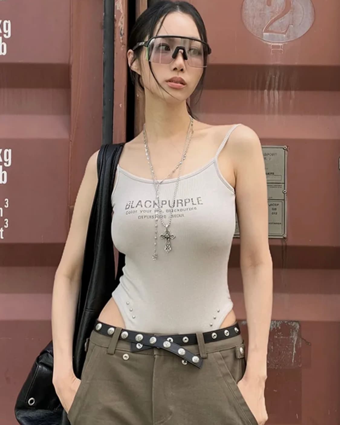 블랙퍼플 바디수트  상품이미지1