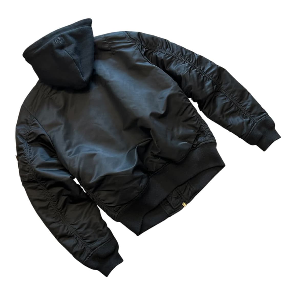 알파인더스트리 후드 항공 붐버 자켓 블루종 상품이미지2