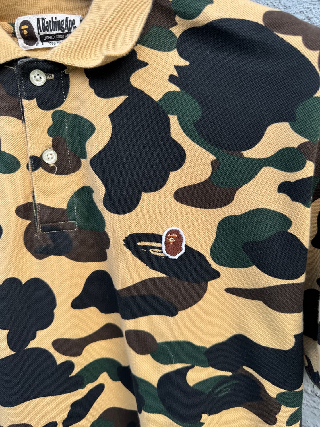BAPE 베이프 황계 반팔 카라티(L) 상품이미지3
