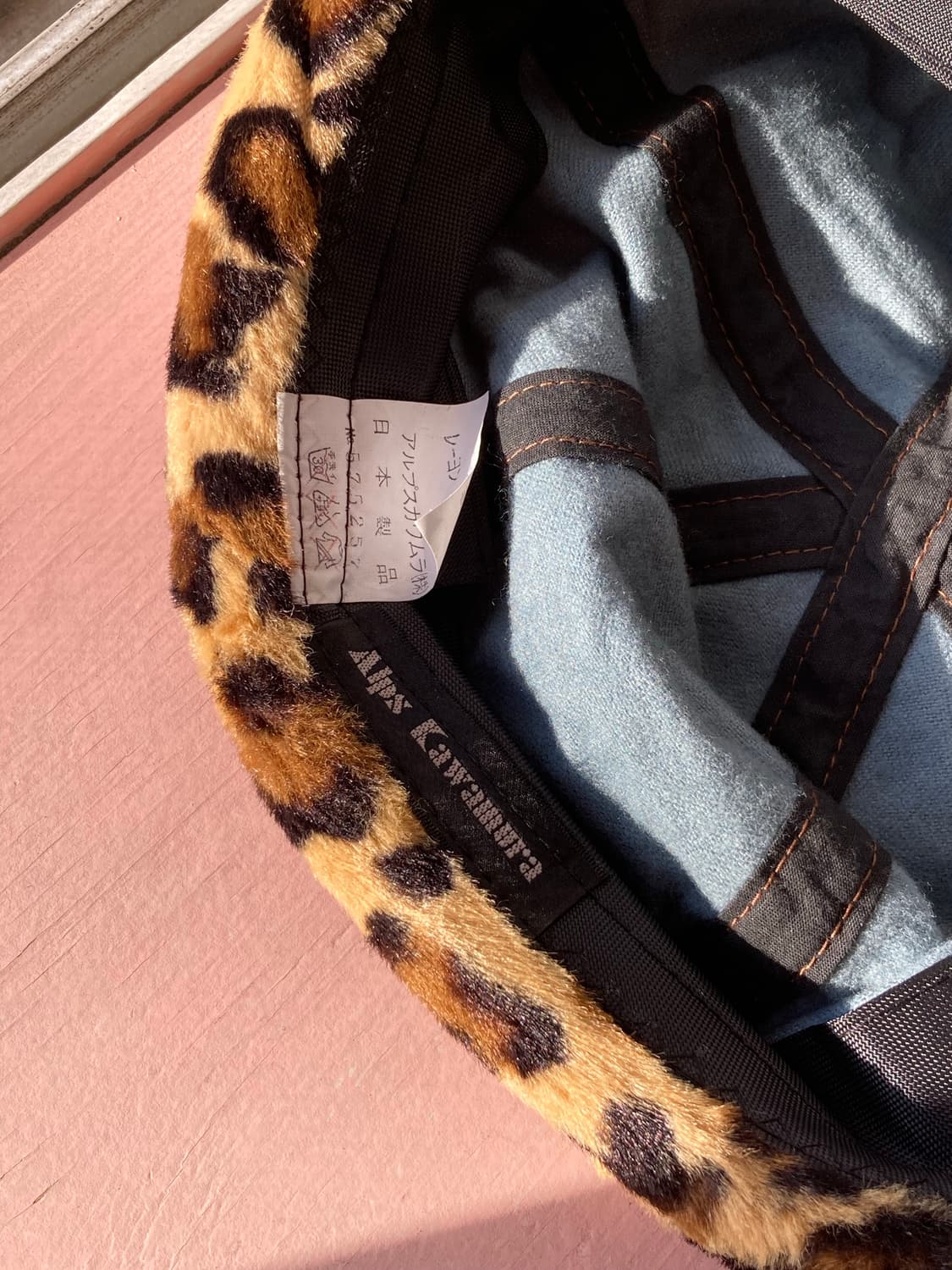 레오파드 벨벳 털모자 상품이미지4