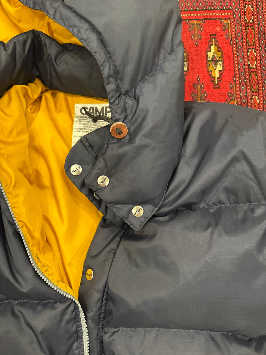 캠프7 빈티지 다크네이비 투톤 패딩 상품이미지5