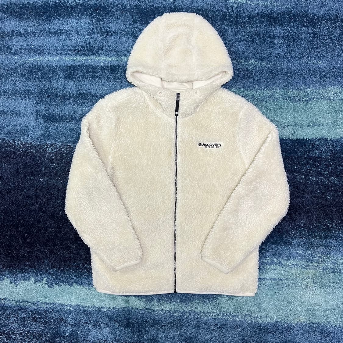 디스커버리 후리스 후드집업 아이보리 상품이미지2