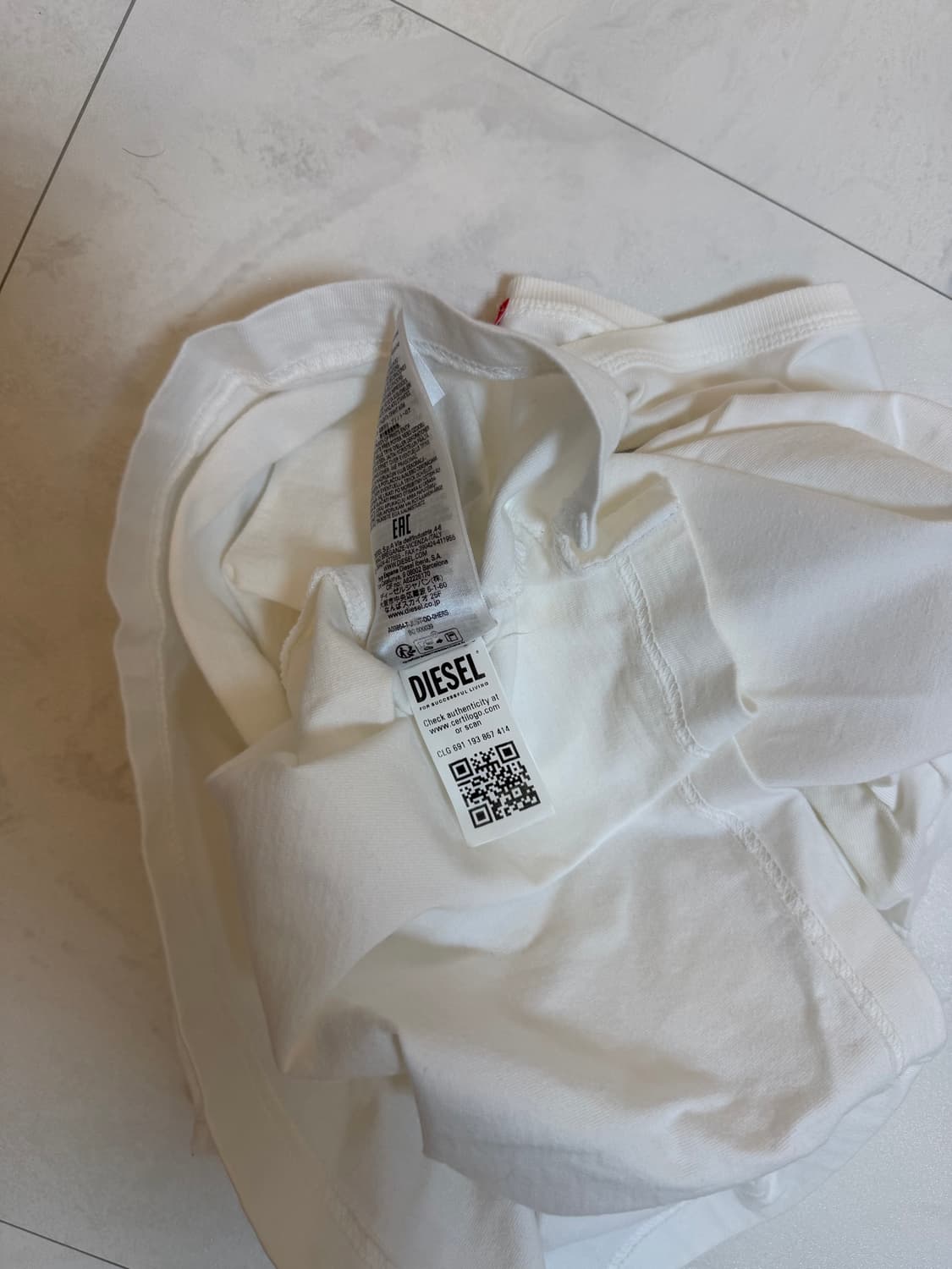 (M) 디젤 로고 반팔 상품이미지4
