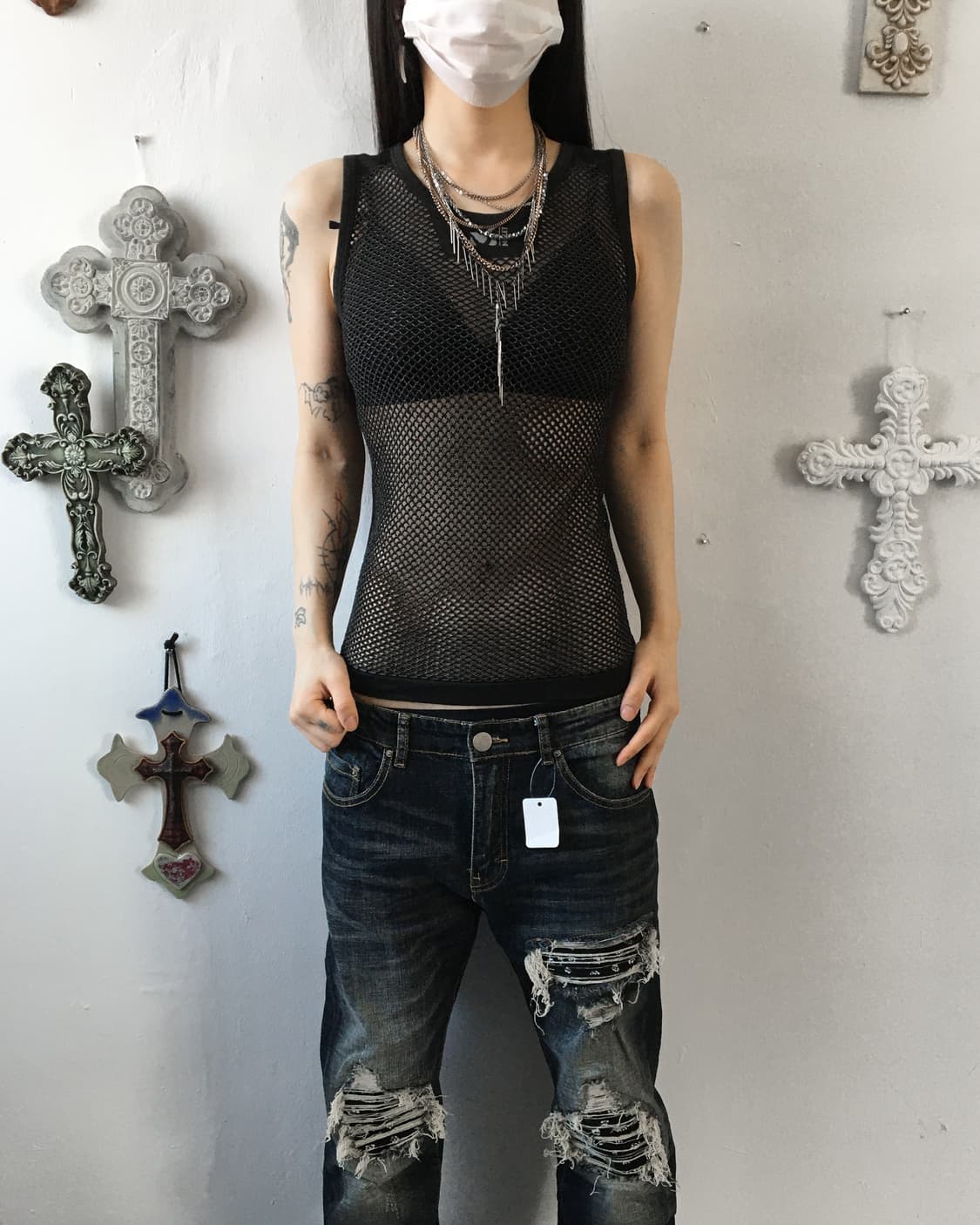 Mesh sleeveless 상품이미지4