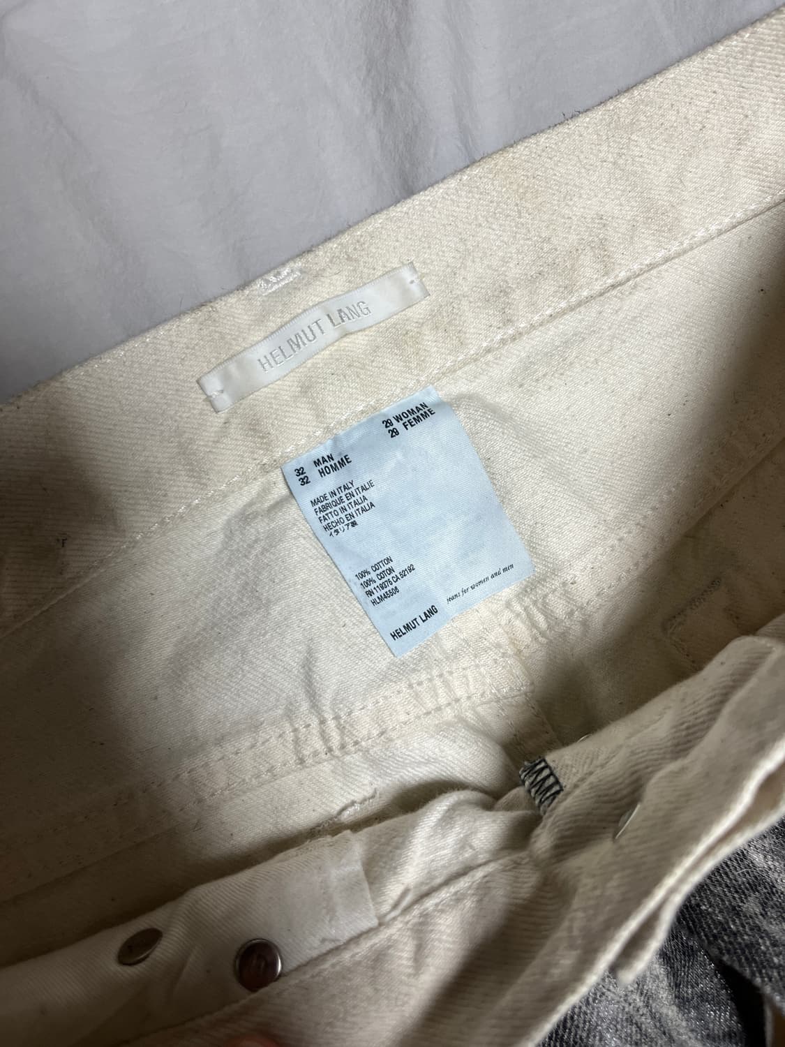 [32] 헬무트랭 helmut lang 왁스 코팅 유틸리티 진 데님 상품이미지4