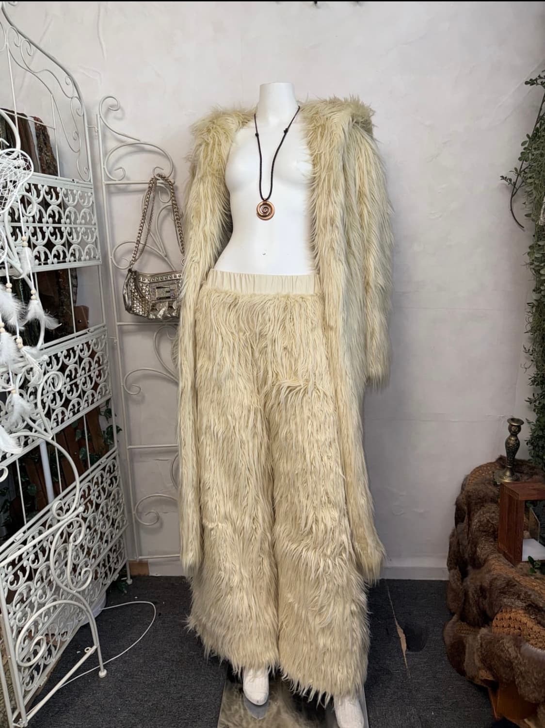 Fur jacket coat long 상품이미지2