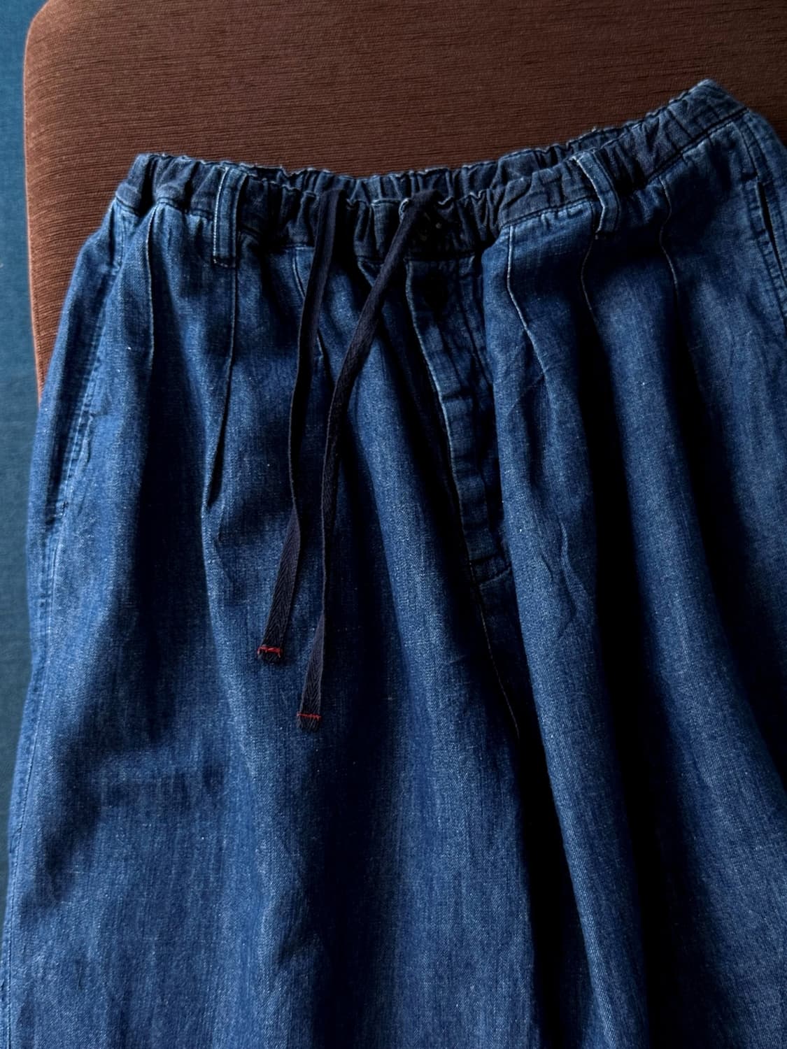 Cotton linen denim ball silhouette half  상품이미지2