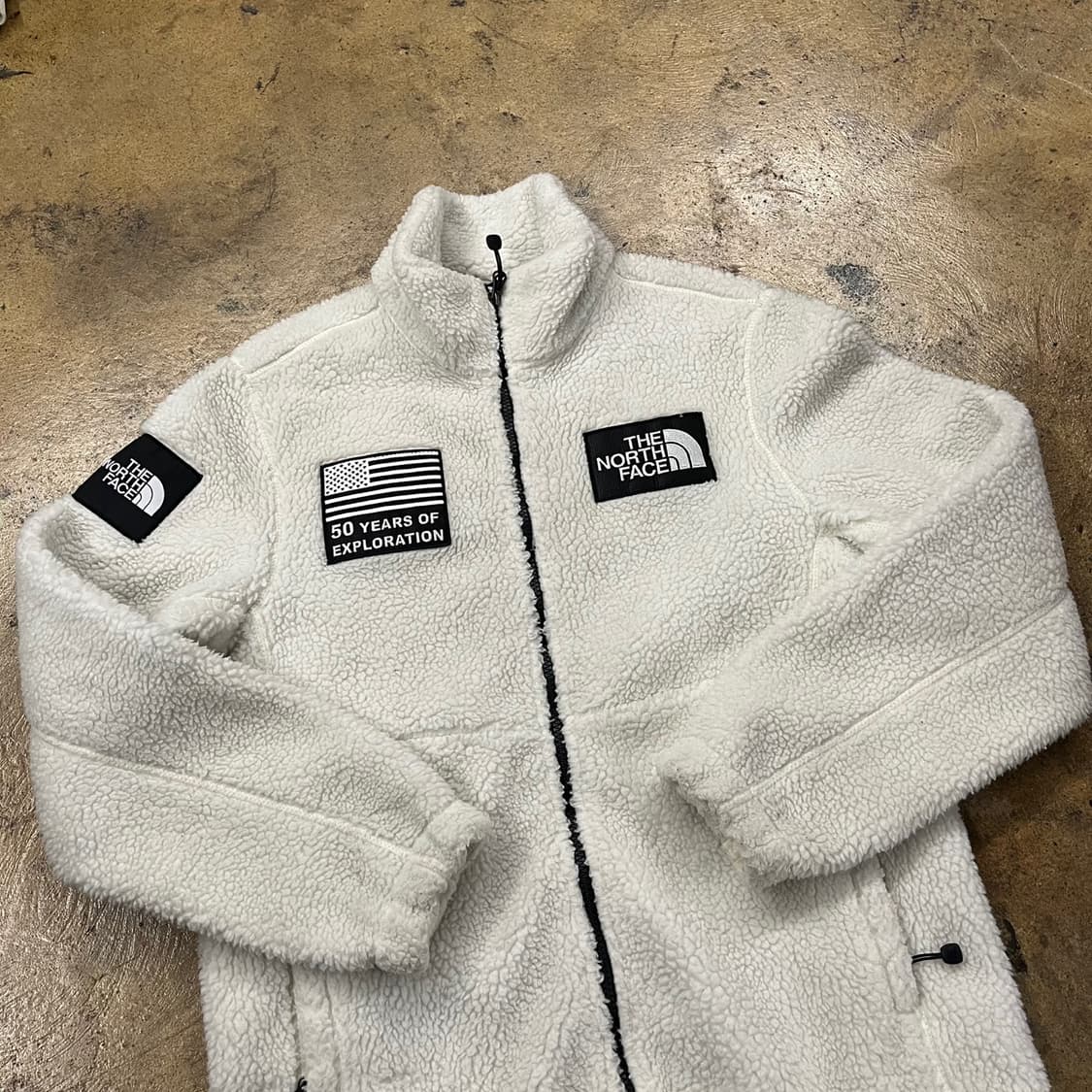 [정품/S] 노스페이스 50주년 화이트 뽀글이 플리스 b8 상품이미지1
