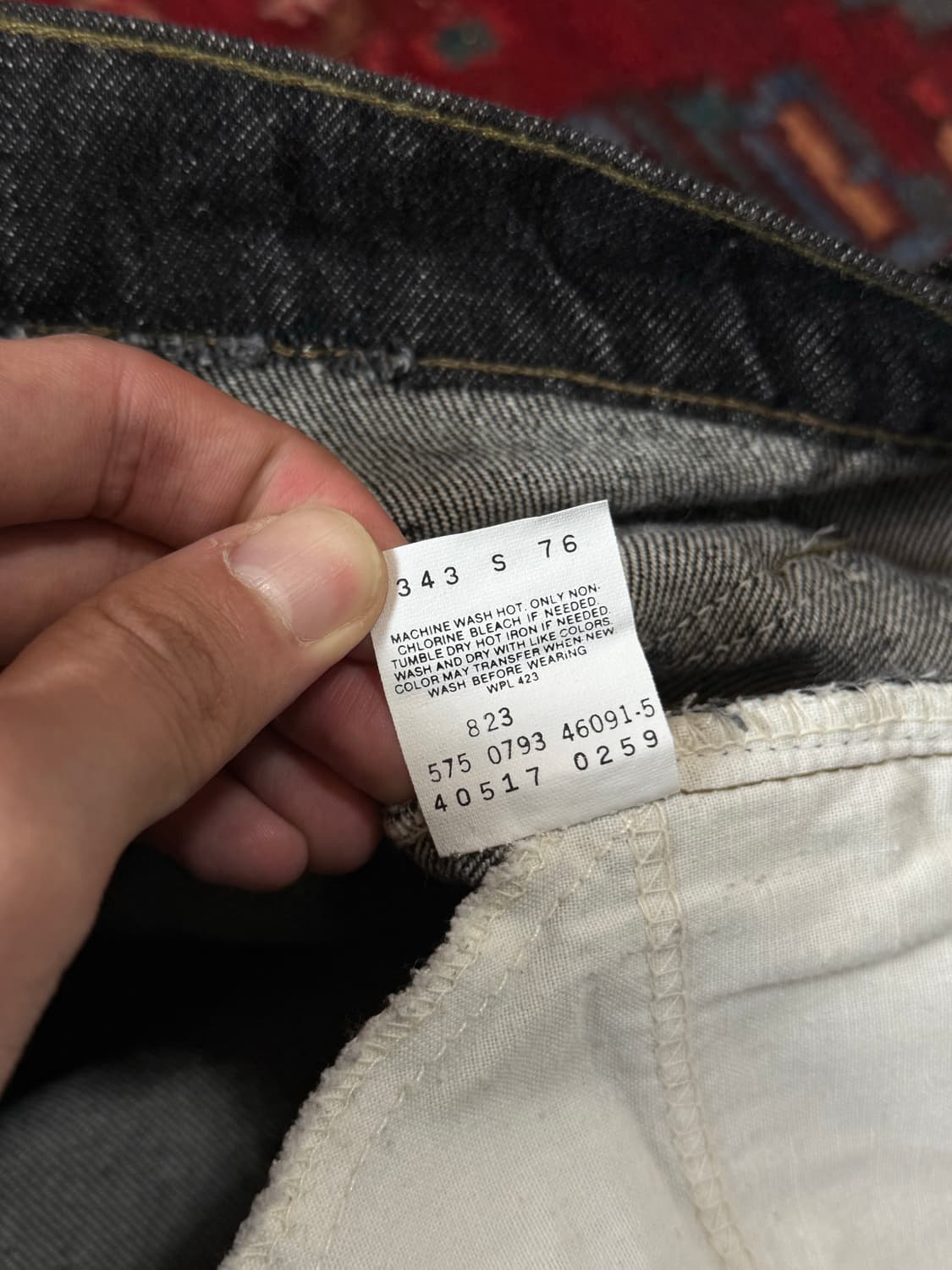 90's USA Made 빈티지 리바이스 517 블랙 부츠컷 상품이미지10