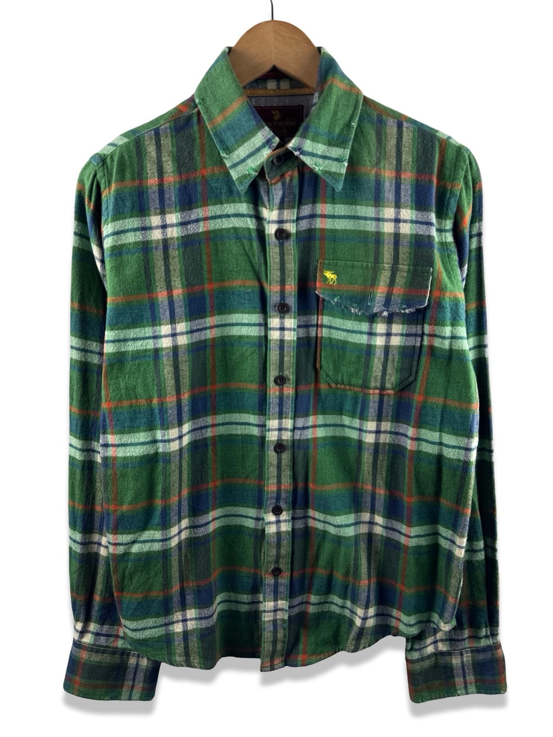 아베크롬비 그린체크 데미지드 셔츠2208 상품이미지1