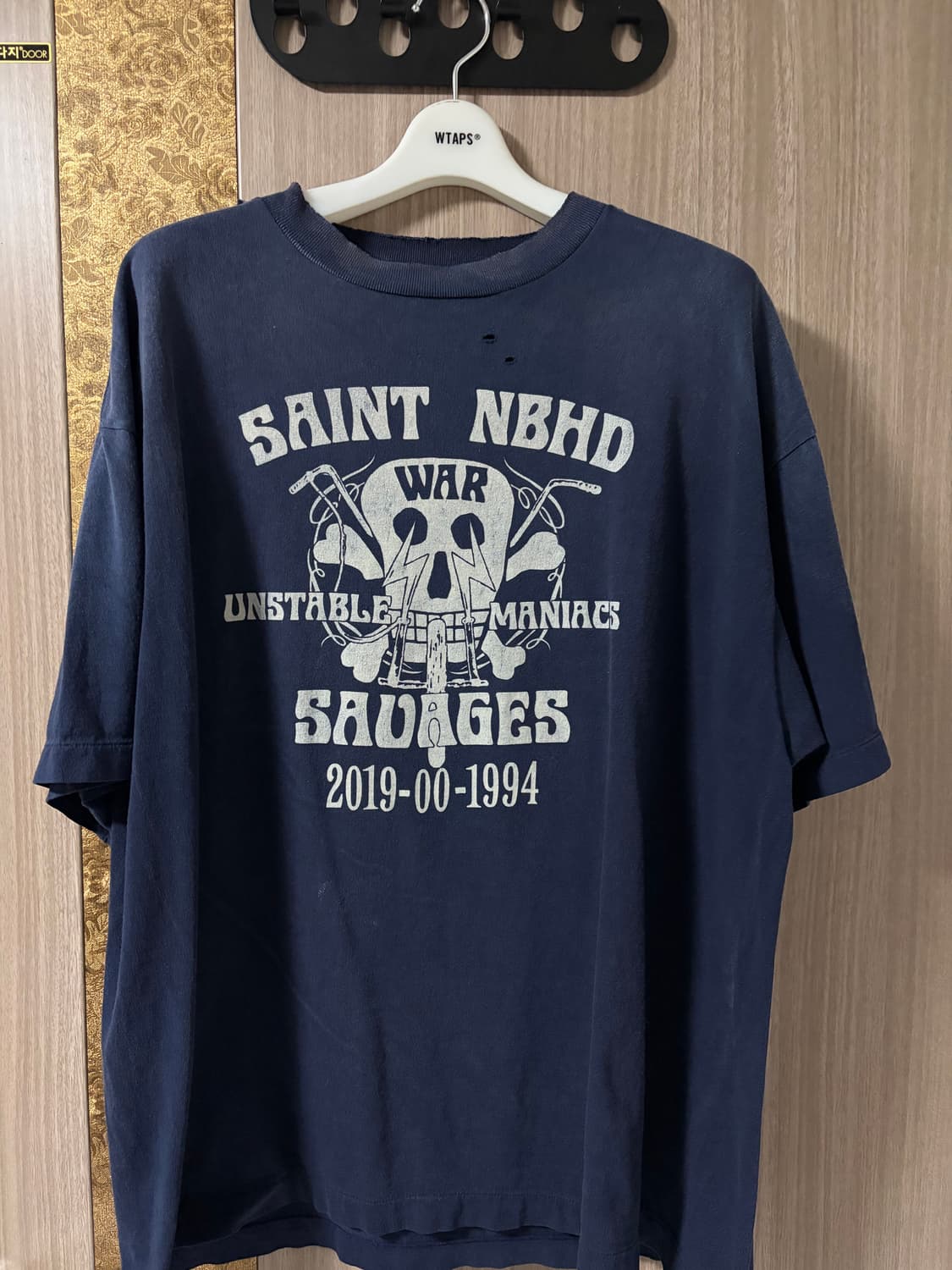 세인트미카엘 네이버후드 티셔츠 네이비 XL 상품이미지3