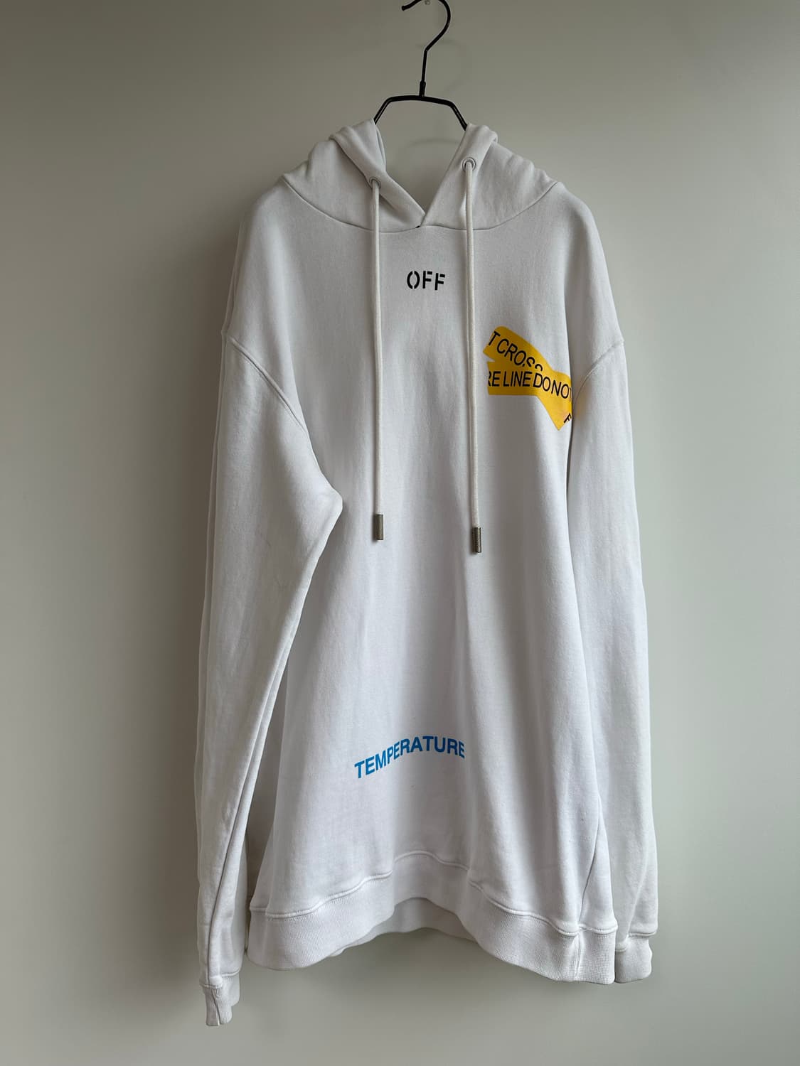 Off-white 테이핑 옐로우 후드티 xl 상품이미지1