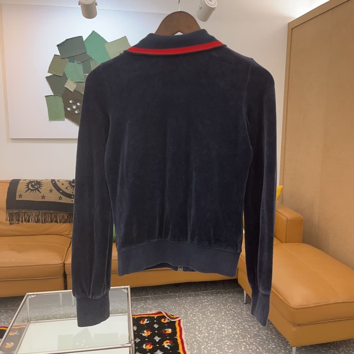 나이키 Y2K 레트로 라인 배색 벨벳 트랙탑 집업 XS C07096 상품이미지4