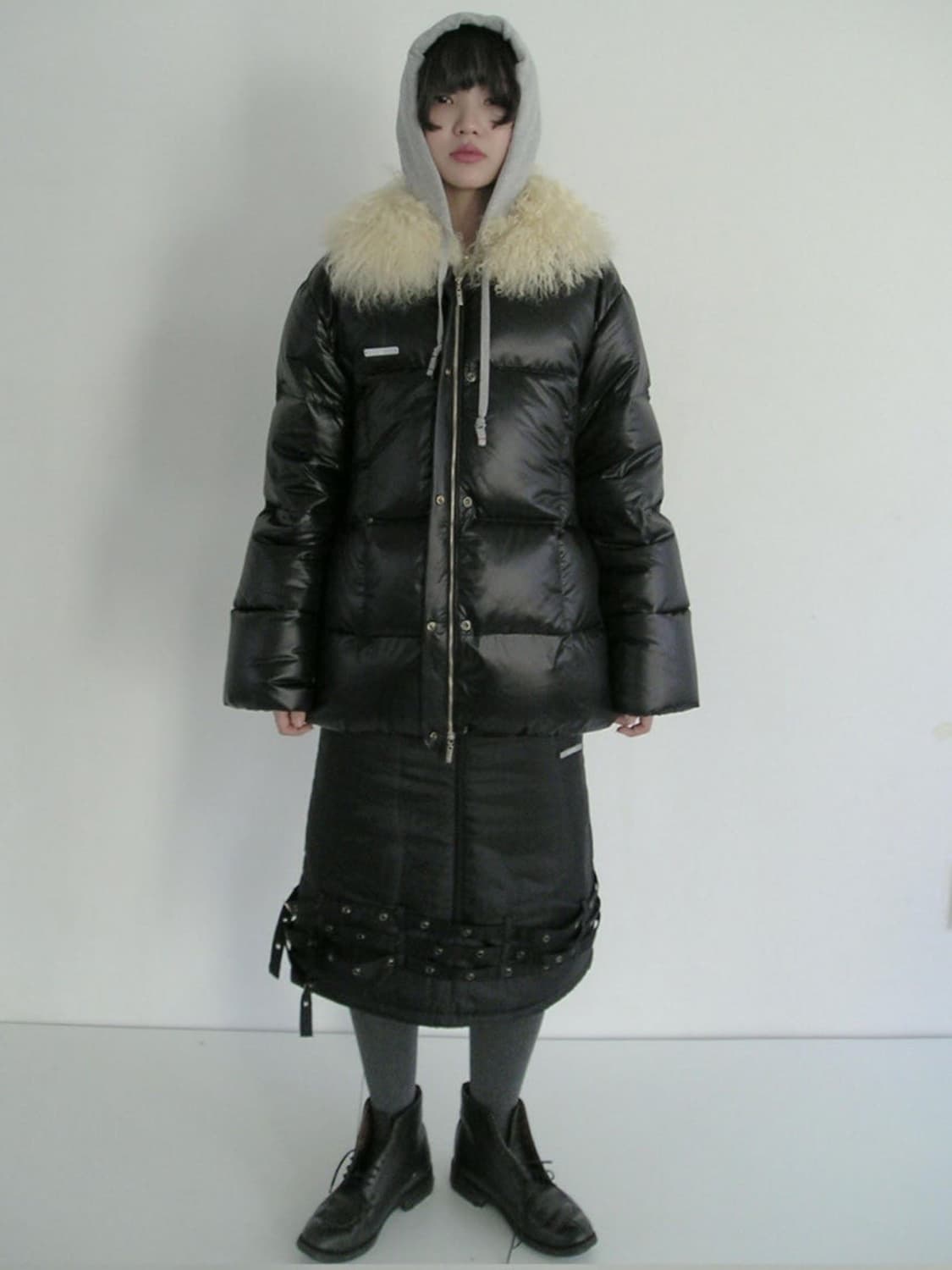 에옹쓰 타이어벨 패딩 스커트 2size 상품이미지3