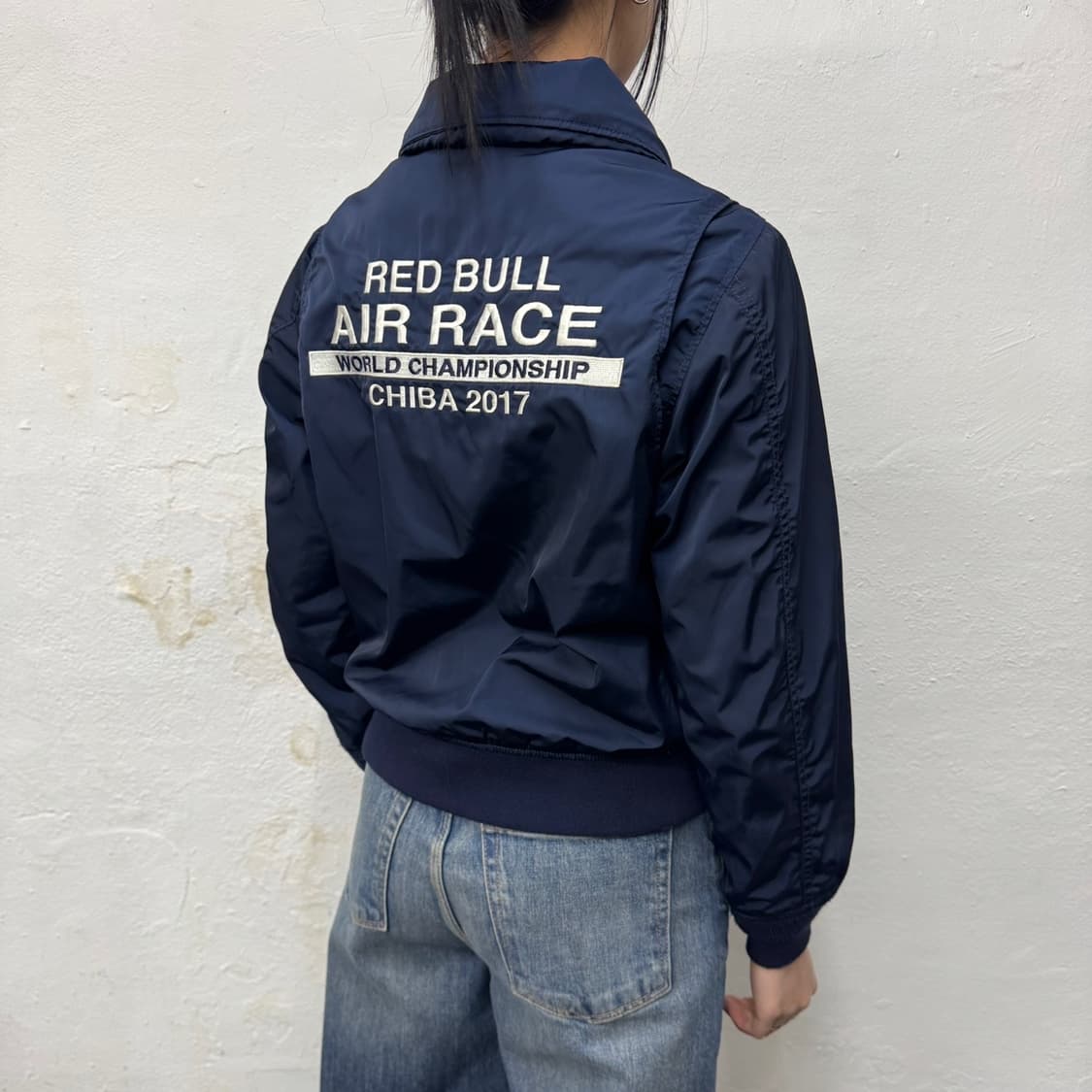 아비렉스 네이비 2017 레드불 레이스쇼 투웨이 칼라넥 플라이트 자켓 상품이미지2