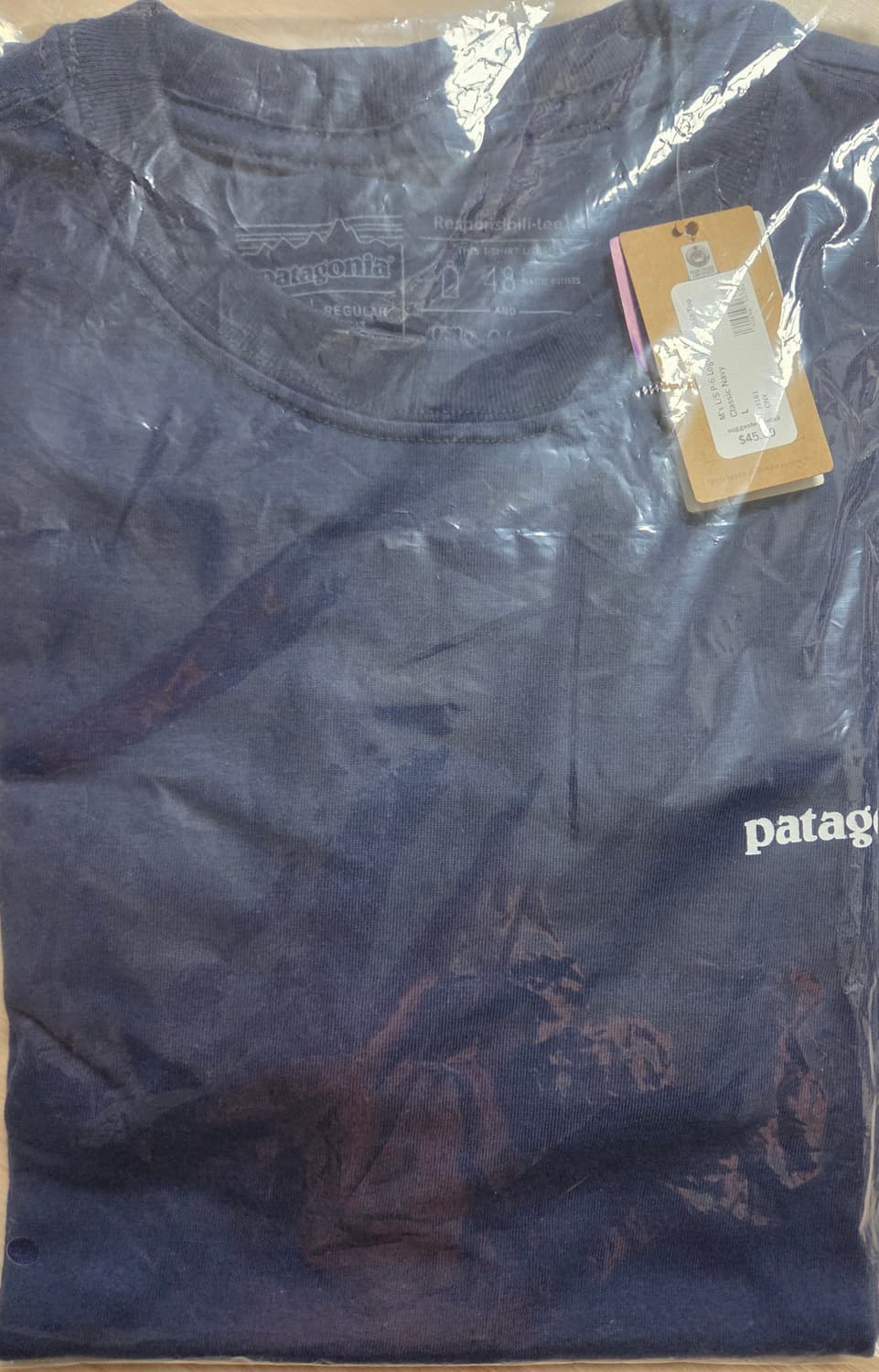 파타고니아 P-6 로고 롱슬리브 네이비 M 상품이미지3